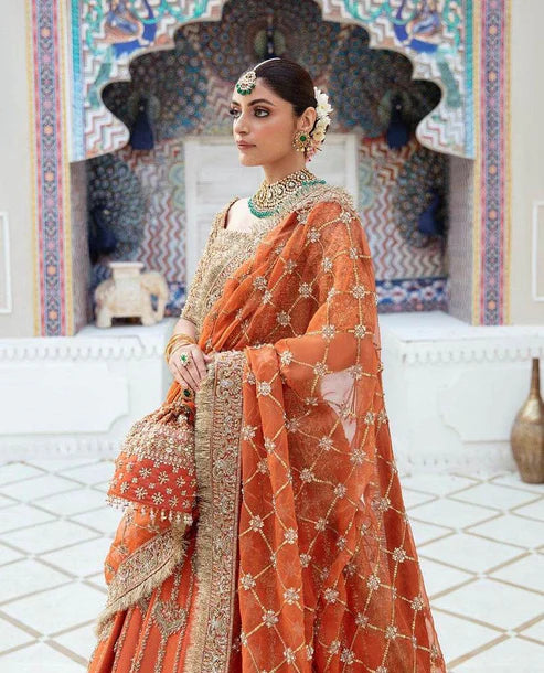 KANWAL MALIK ORGANZA UNSTITCHED EMB MAXI