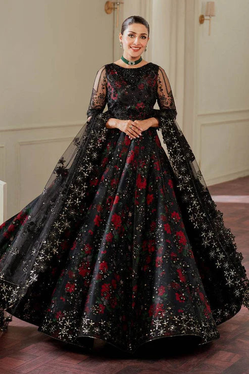 BAROQUE NET UNSTITCHED EMBROIDERED MAXI